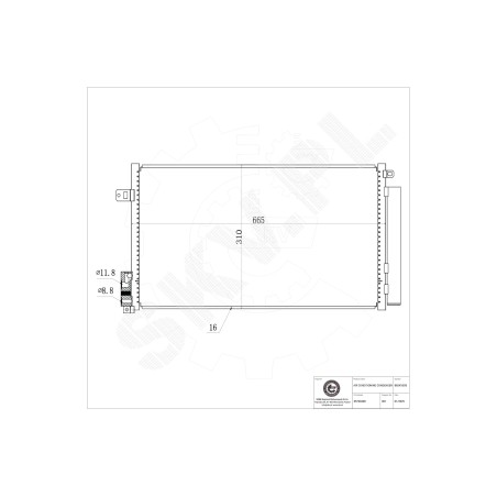 Condenseur de Climatisation Pour Opel Fiat Alfa Romeo Lancia 71772980 93168140