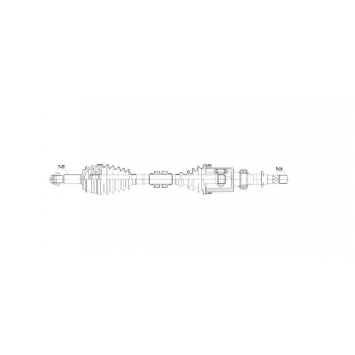 Cardan Arbre de transmission DROIT Pour NISSAN QASHQAI II 1.2 DIG-T 391004ED0A