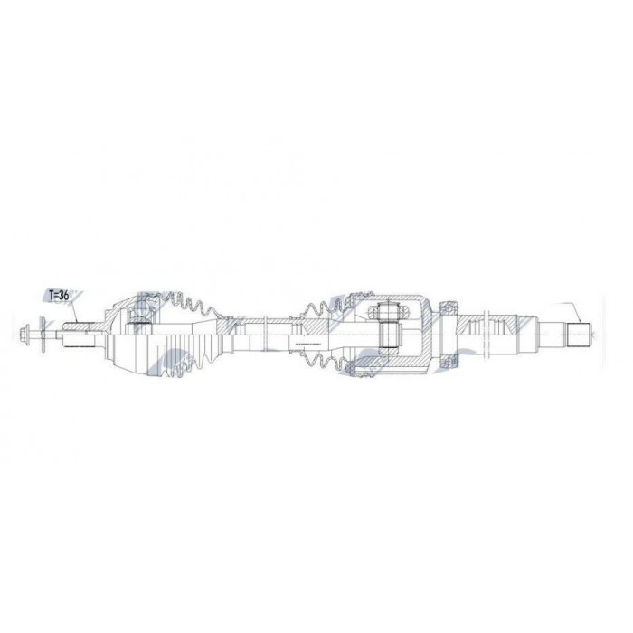 Cardan Arbre de transmission DROIT Pour VOLVO C30 S40 V50 31367149 31259516