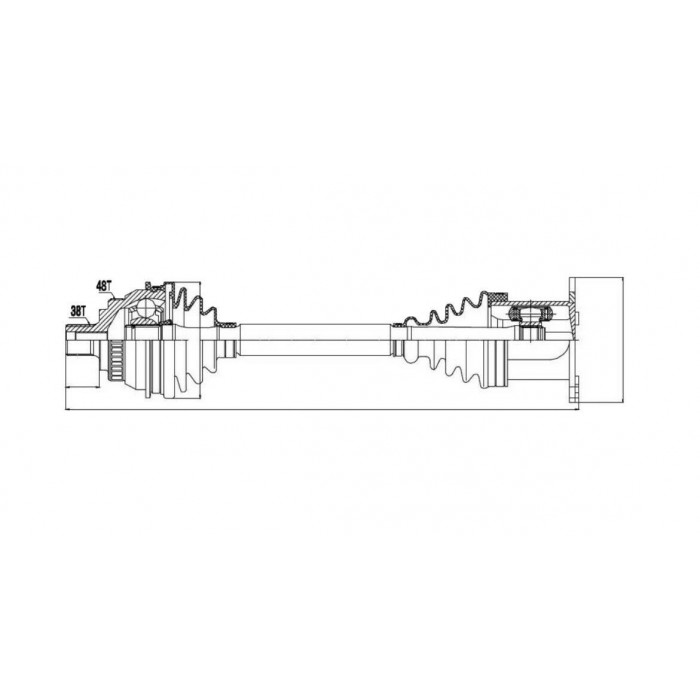 Cardan Arbre de Transmission Gauche ou Droit Pour ALHAMBRA VW SHARAN 7M3407271N