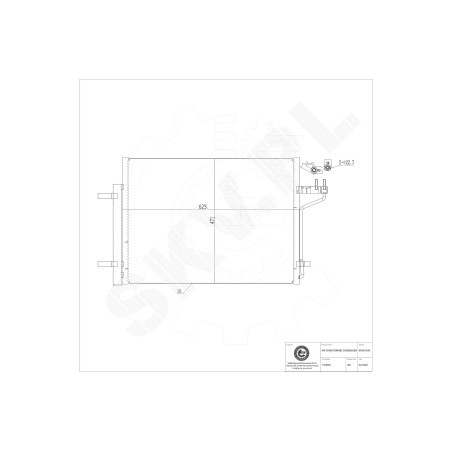 Condenseur de Climatisation Pour Ford C-Max II Kuga CV6119710FD CV6119710FE