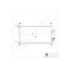 Condenseur de Climatisation Pour Honda Civic VIII 80110SMGE01 80110SMGE02