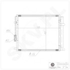 Condenseur de Climatisation Pour Hyundai Grand Santa Fé III 976062W000