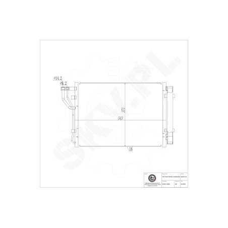 Condenseur de Climatisation Pour Hyundai ix20 Kia Venga Hatchback Van