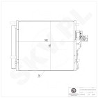 Condenseur de Climatisation Pour Hyundai Santa Fé II 976062B700 976062B750