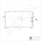 Condenseur de Climatisation Pour Kia Carnival I II OK53E61481A