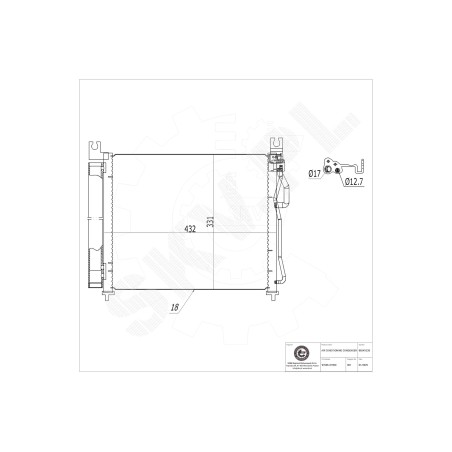 Condenseur de Climatisation Pour Kia Picanto 9460607000 9760607000 9760607200