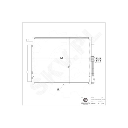 Condenseur de Climatisation Pour Kia Soul I 976062K000 976062K000AS