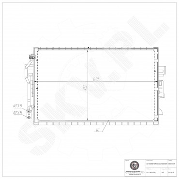 Condenseur de Climatisation Pour Mercedes-Benz Classe S A2215000754 A2215000854