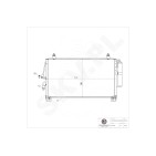 Condenseur de Climatisation Pour Mitsubishi Outlander I MN124248 MR958462