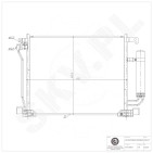 Condenseur de Climatisation Pour Nissan Juke Pulsar 92100BA61A 92100BA61B