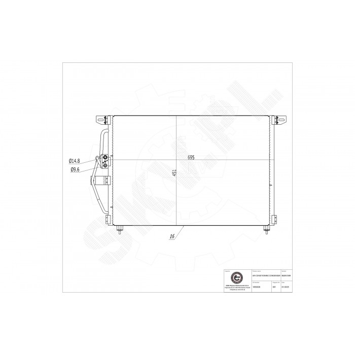 Condenseur de Climatisation Pour Opel Omega B Vauxhall Omega (B) A Trois Volumes