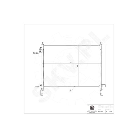 Condenseur de Climatisation Pour Renault Koleos 921005115R 92100JY00A