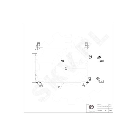 Condenseur de Climatisation Pour Toyota Yaris 884600D060 884600D210