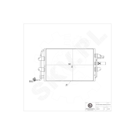 Condenseur de Climatisation Pour VW New Beetle 1C0820411 1C0820413 1C0820413A