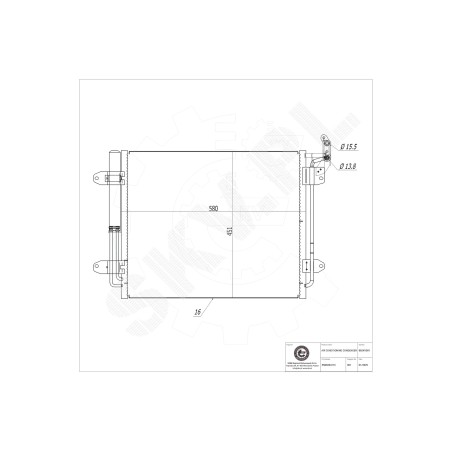 Condenseur de Climatisation Pour VW Tiguan 5N0820411C 5N0820411D 5N0820411E