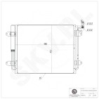 Condenseur de Climatisation Pour VW Tiguan 5N0820411C 5N0820411D 5N0820411E