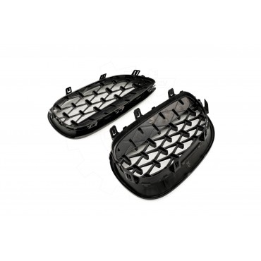 2 Grilles de Radiateur Pour BMW Série 5 E60 E61 51137027061 51137027062