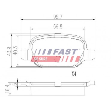 Kit Plaquette de Frein Arrière Pour Fiat Alfa Romeo Lancia 9949332 9951222