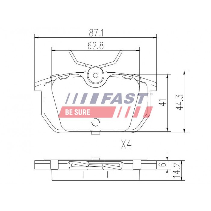Kit Plaquette de Frein Arrière Pour Audi Fiat Alfa Romeo Lancia 5951681 5983919