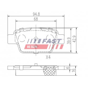 Kit Plaquette de Frein Arrière Pour Fiat Alfa Romeo Lancia 71765051 71769094