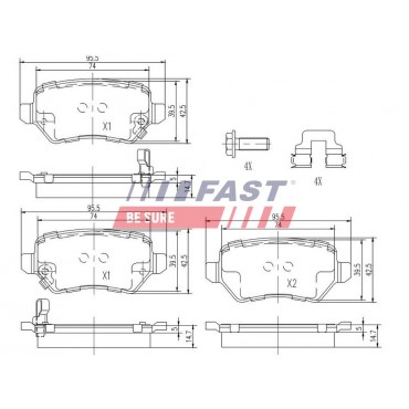 Kit Plaquette de Frein Arrière Pour Opel Chevrolet Kia Vauxhall 93176118