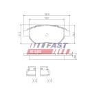 Kit Plaquette de Frein Avant Pour Peugeot Fiat Citroën Lancia 425339 425385
