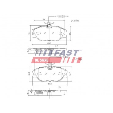 Kit Plaquette de Frein Avant Pour Peugeot Fiat Citroën Lancia 1617249280 425109