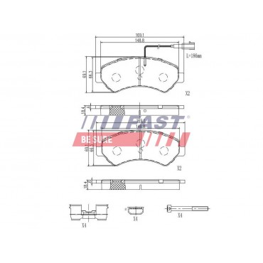 Kit Plaquette de Frein Avant Pour Peugeot Fiat Citroën 1607878780 155253629
