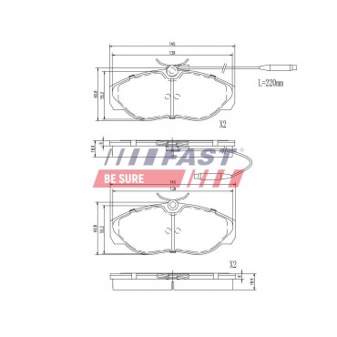 Kit Plaquette de Frein Avant Pour Peugeot Fiat Citroën 425116 6000629132 425117