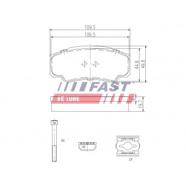 Kit Plaquette de Frein Arrière Pour Peugeot Boxer Fiat Citroën 425246 71752985