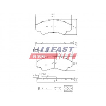 Kit Plaquette de Frein Avant Pour Peugeot Fiat Citroën 425244 71752978 425459