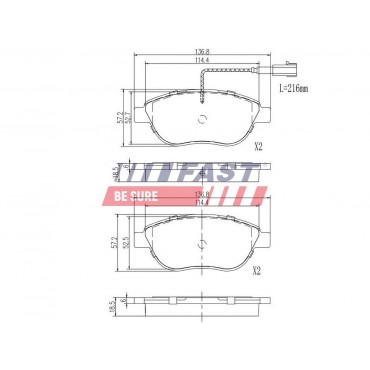 Kit Plaquette de Frein Avant Pour Opel Combo Fiat 500 Doblo Fiorino Qubo