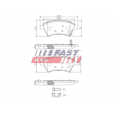 Kit Plaquette de Frein Avant Pour Fiat Sedici Suzuki SX4 71742853 5581079J00