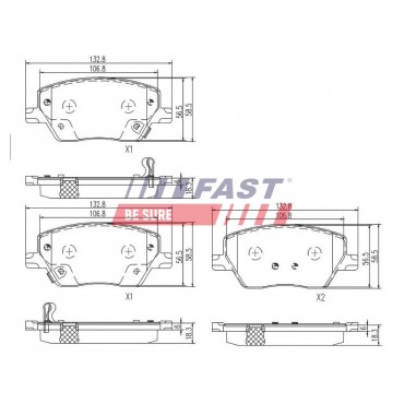 Kit Plaquette de Frein Avant Pour Fiat Tipo 77367628 77367910 77368368