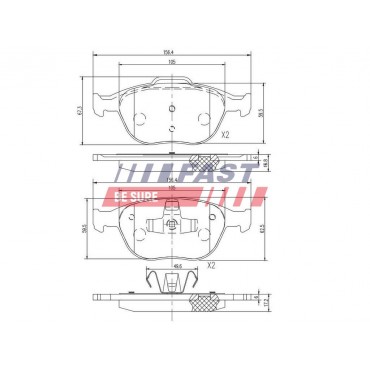 Kit Plaquette de Frein Avant Pour Ford Focus Turnier Tourneo Transit 1360303