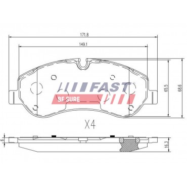 Kit Plaquette de Frein Avant Pour Ford Tourneo Transit 1763915 1842632