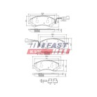 Kit Plaquette de Frein Avant Pour Ford Transit 6C112K021BC 6C112K021BE