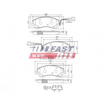 Kit Plaquette de Frein Avant Pour Ford Transit 6C112K021BC 6C112K021BE