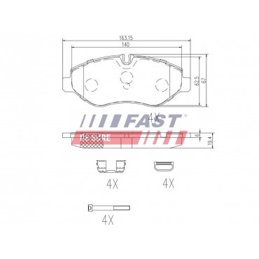 Kit Plaquette de Frein Avant Pour Iveco Daily III IV V VI 42555881 42561355