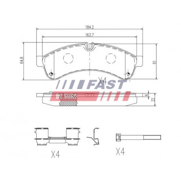 Kit Plaquette de Frein Arrière Pour Iveco Daily IV V VI 42555633 504232820