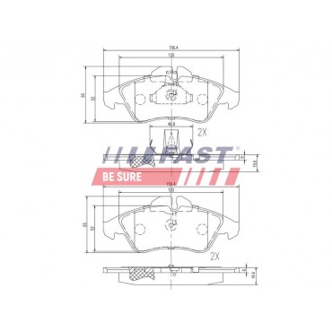 Kit Plaquette de Frein Avant Pour VW LT 28-35 28-46 Mercedes-Benz Classe V