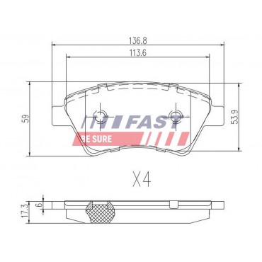 Kit Plaquette de Frein Avant Pour Renault Grand Scénic II Kangoo 7701209444