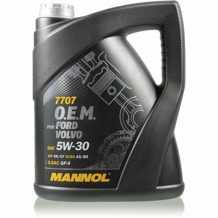 Bidon d'huile 5L Mannol pour Ford Volvo 5W30 ACEA A5/B5