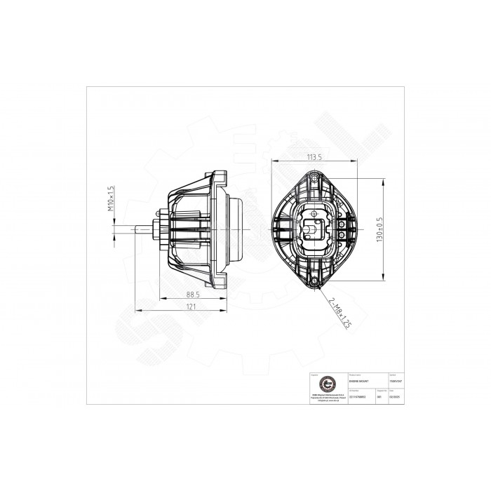 Support Moteur Droit Pour BMW Série 1 E81 E82 E87 E88 3 E90 E91 E92 22116768852