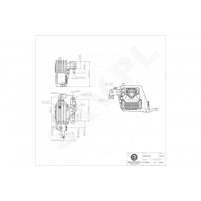 Support Moteur Droit Pour BMW Série 1 F40 2 F44 F45 F46 X1 F48 X2 F39 Mini Mini