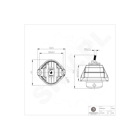 Support Moteur Droit Pour BMW Série 5 E60 E61 6 E63 E64 22116761090