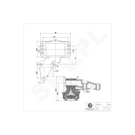 Support Moteur Droit Pour Peugeot 307 308 Citroën C4