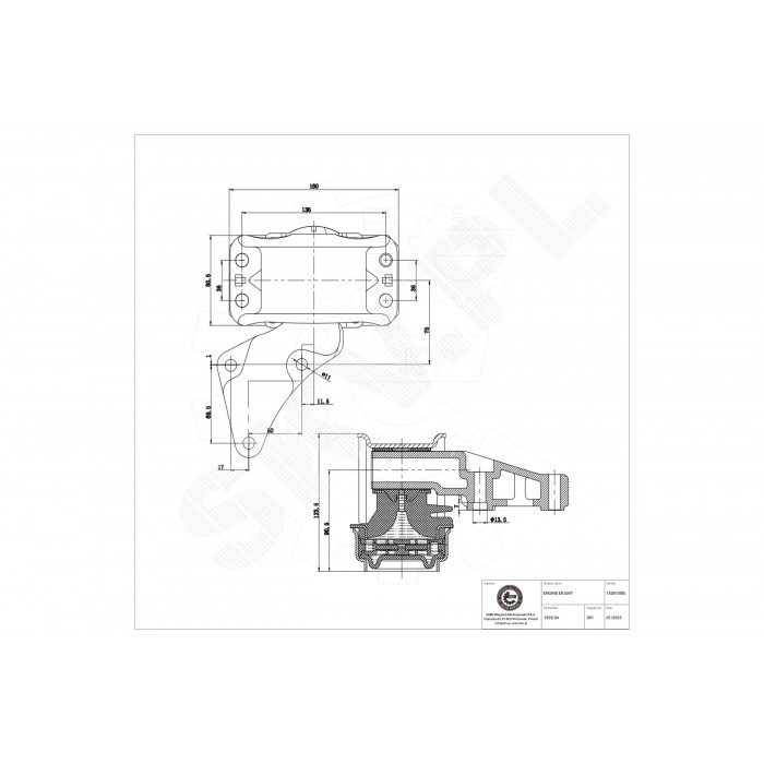 Support Moteur Droit Pour Peugeot 307 308 Citroën C4