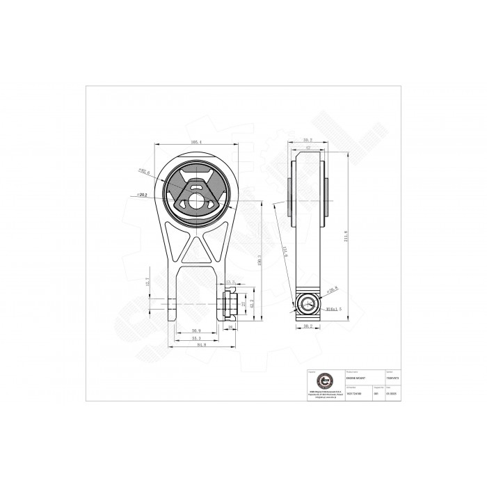 Support Moteur Arrière Pour Peugeot Fiat Citroën 1631724180 1343631080 180695
